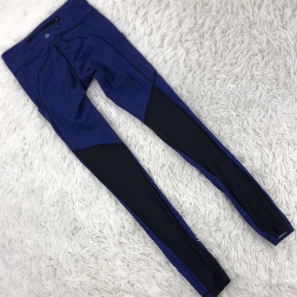 Lululemon Speed Tight V Power Luxtreme Spray Jacquard Sapphire Blue Black - Picture 8 of 9